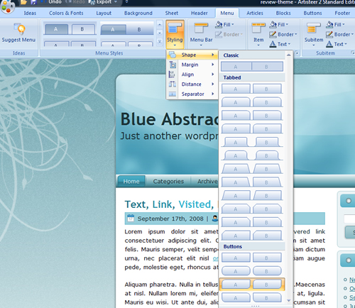 Artisteer Joomla 1.6